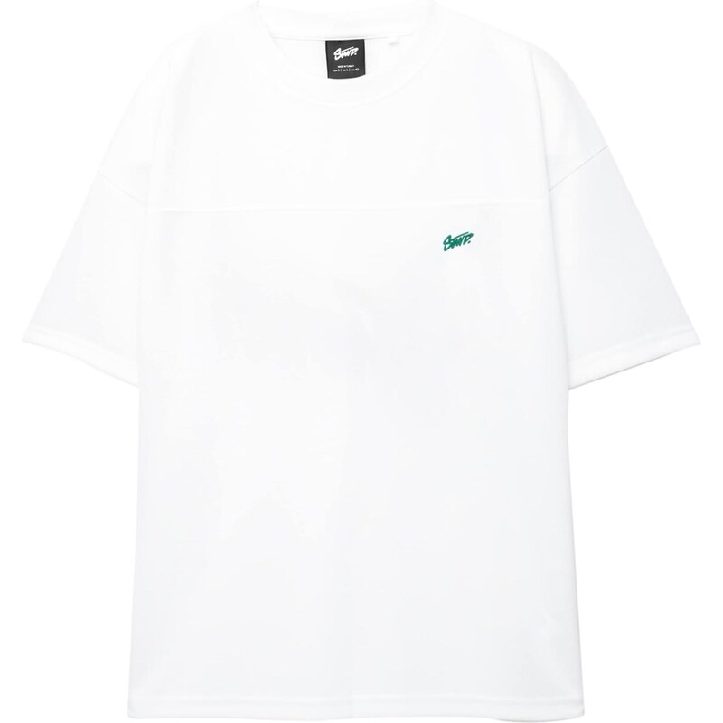 Pull&Bear Tričko STWD tmavozelená / biela 65475079