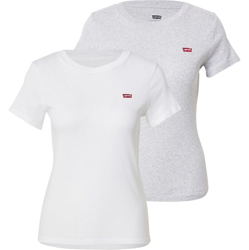 LEVIS Tričko Essential sivá / červená / biela 65026101
