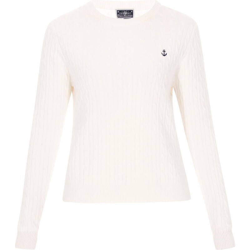 DreiMaster Maritim Sveter šedobiela 65657852