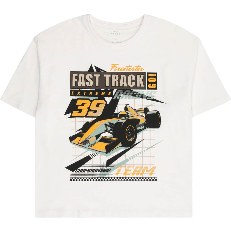 NAME IT Tričko NKMVICTOR oranžová / čierna / biela 66001593