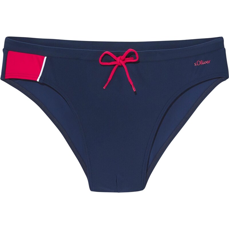 s.Oliver Plavecké šortky námornícka modrá / grenadínová / biela 65645618