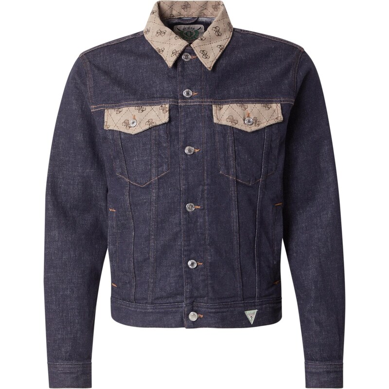 GUESS Prechodná bunda DILLON tmelová / tmavomodrá / tmavohnedá 64882986