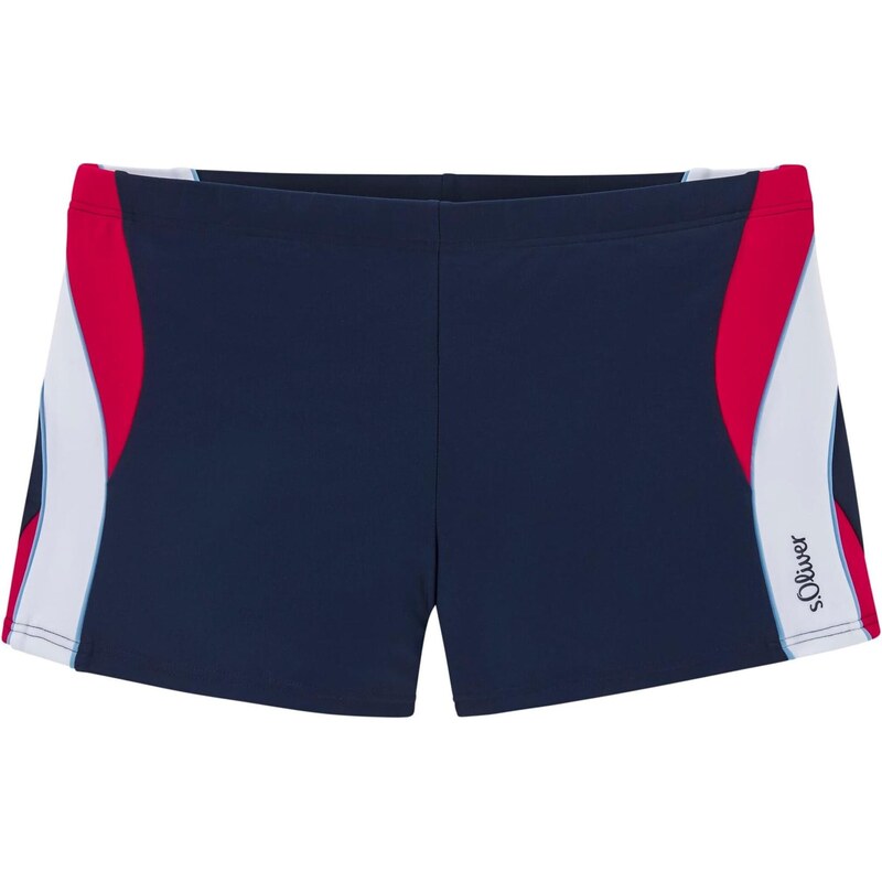 s.Oliver Plavecké šortky námornícka modrá / červená / šedobiela 65292593