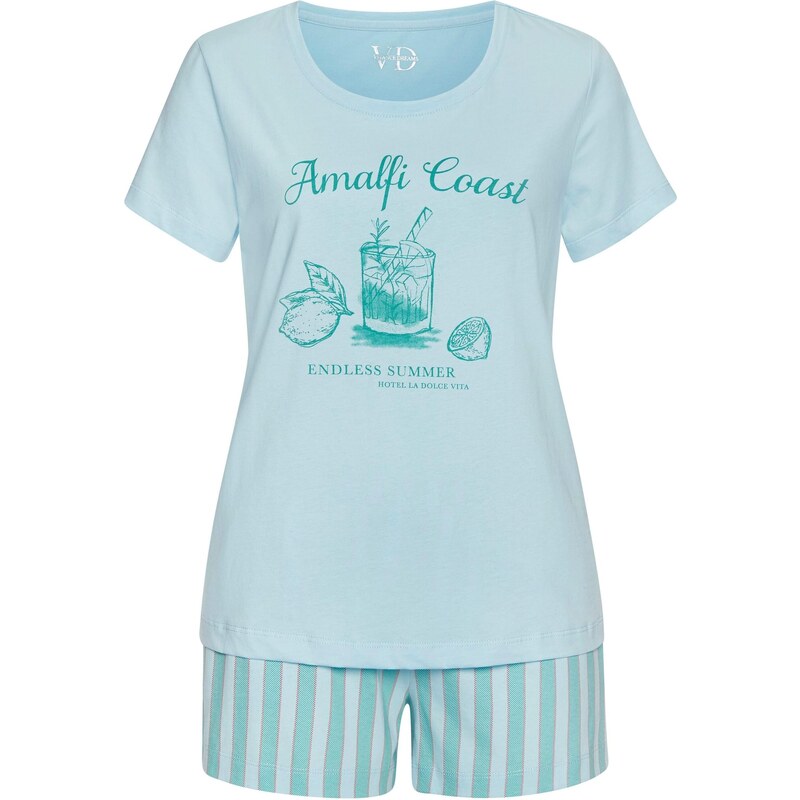 VIVANCE Kraťasy modrozelená / pastelovo modrá / svetločervená 65645466