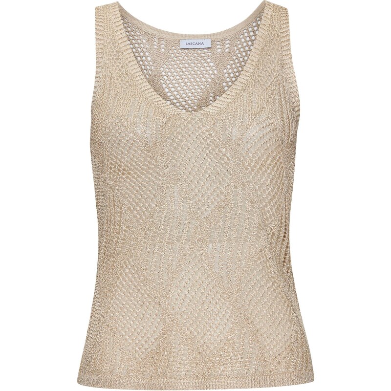 LASCANA Vyšívaný top béžová 65651119