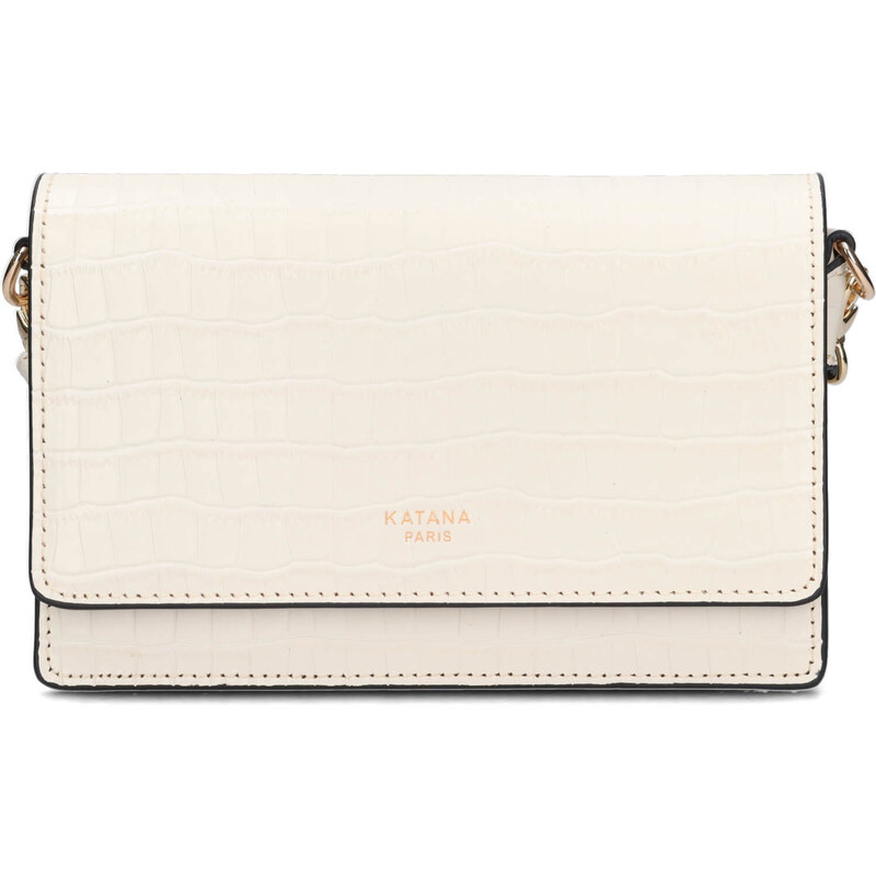 Kožená dámska crosbody kabelka Katana Tinja - krémová 65912344