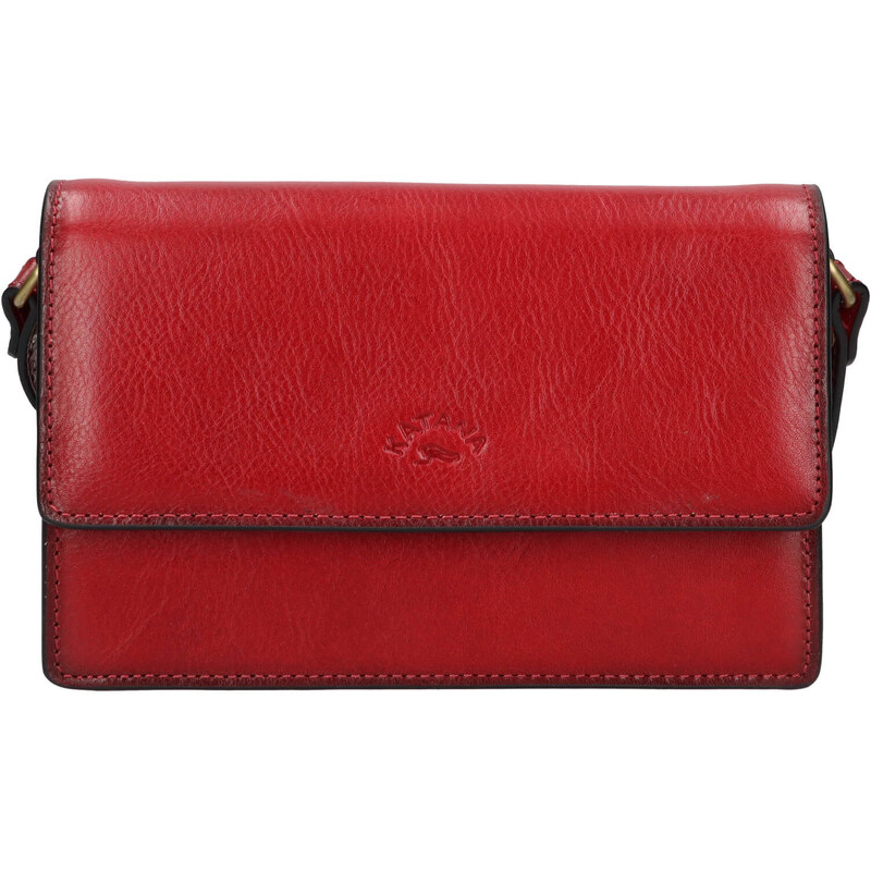 Kožená dámska crosbody kabelka Katana Roosa - červená 65912347