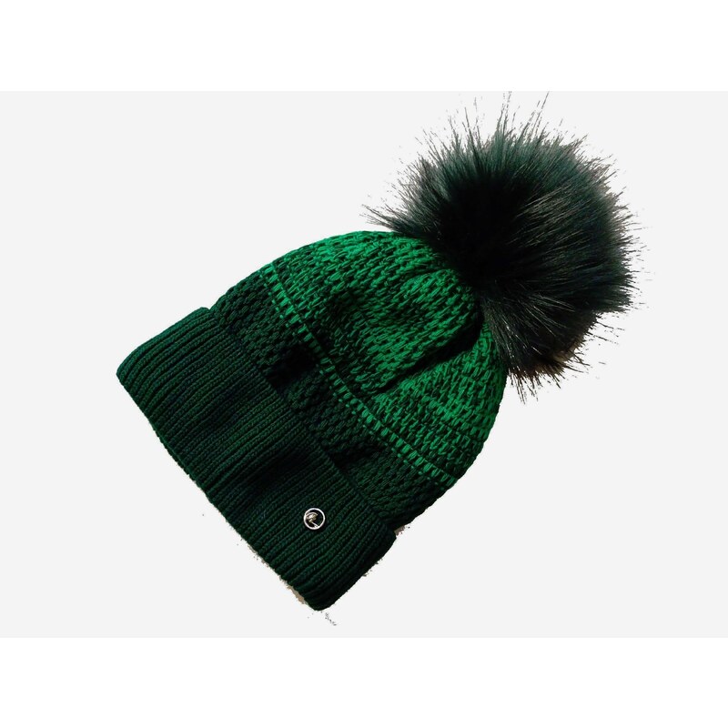 Achti Dámska zimná čiapka tmavozelená + zelená 47027911