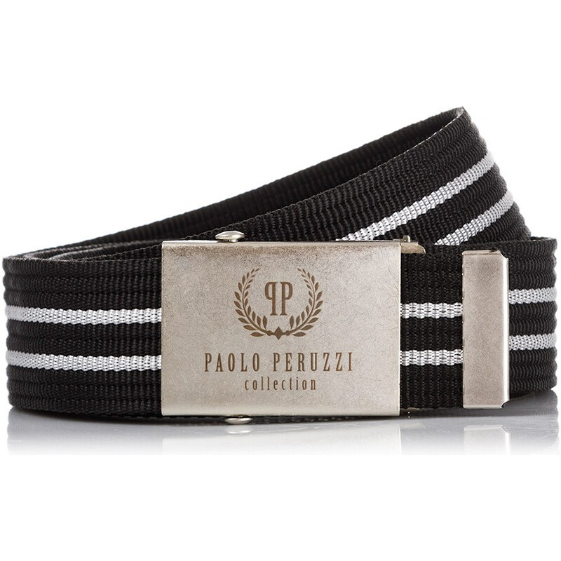 PAOLO PERUZZI Pánsky opasok 125 CM | čierna PW-03-125 64884000