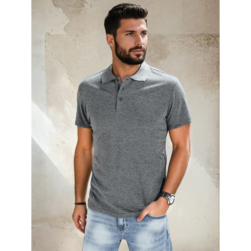 Dstreet Trendová grafitová pánska polokošeľa 64896613