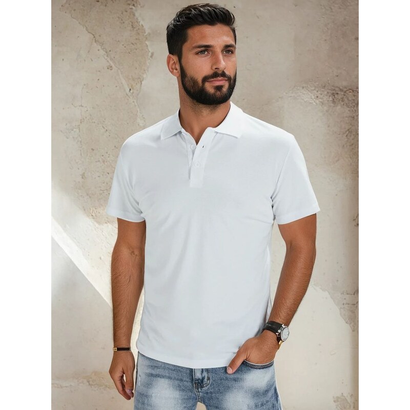 Dstreet Trendová biela pánska polokošeľa 64896616