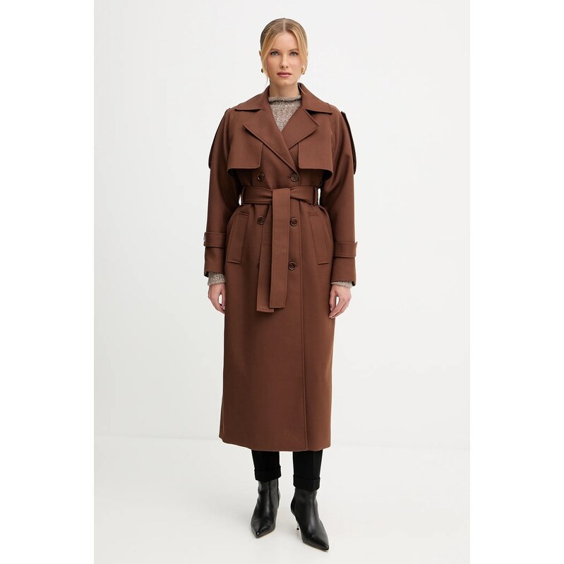 Vlnený trenčkot Patrizia Pepe 64887150