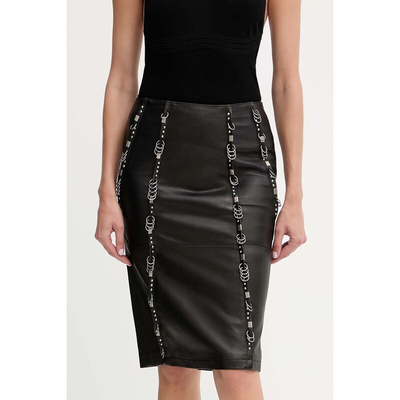 Kožená sukňa Patrizia Pepe 64887196