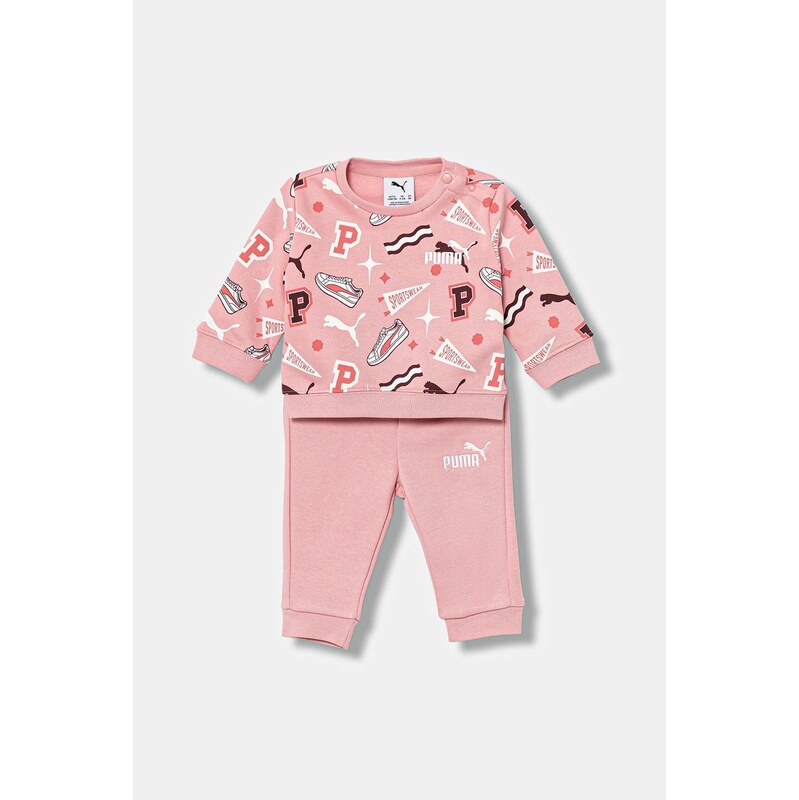 Detská tepláková súprava Puma MINICATS AOP Crew Set FL INF 64887888