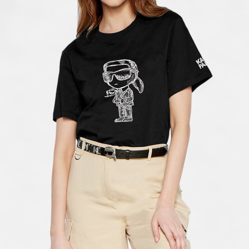 Dámské černé triko Karl Lagerfeld 56299 64887954