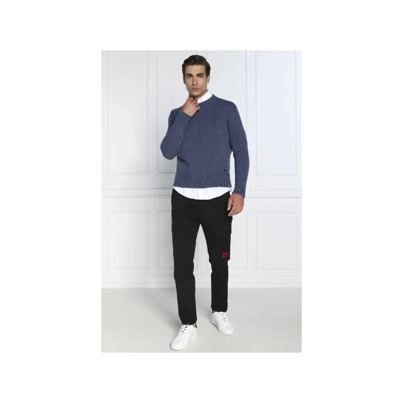 HUGO vlnený sveter siogul | oversize fit