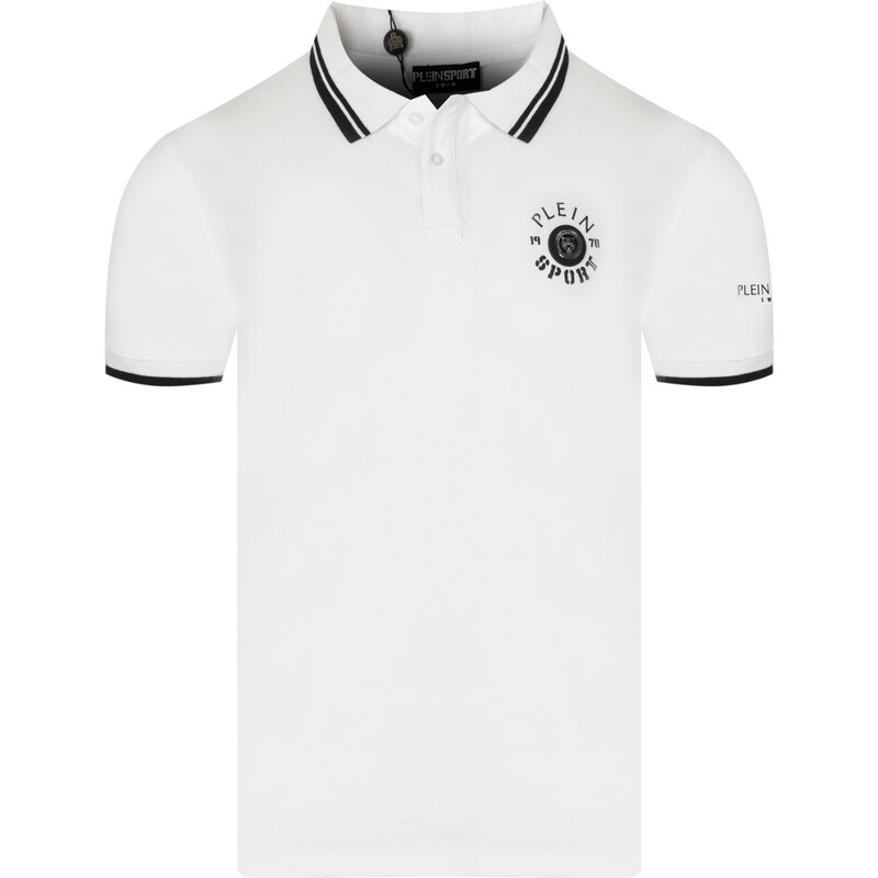 PLEIN SPORT Iconic Roar White polo tričko 64888869