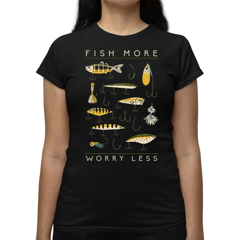 E-shop Garibald Fish more, worry less - dámske tričko s potlačou