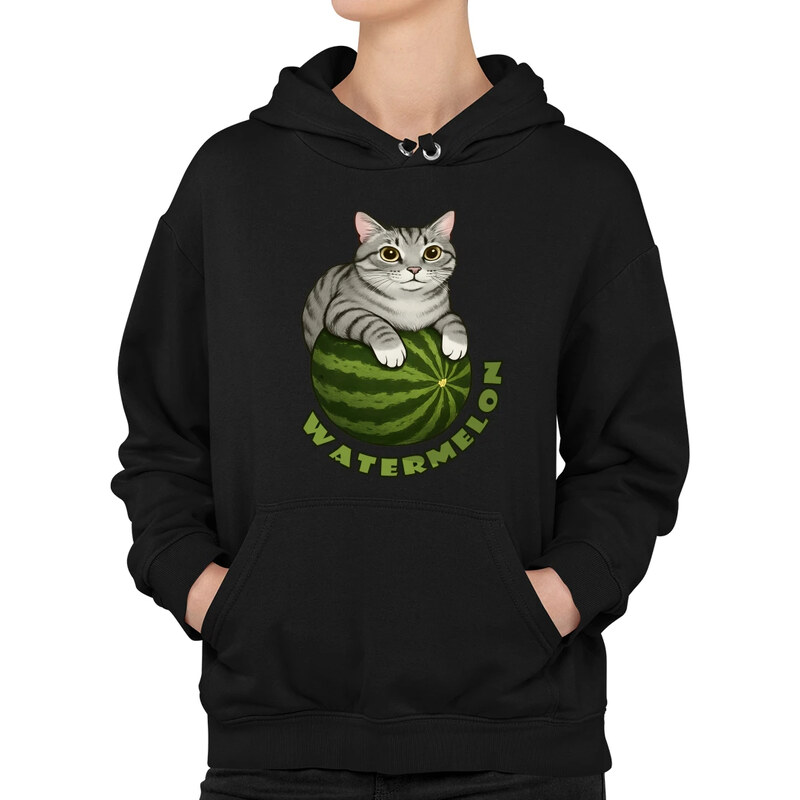E-shop Garibald Watermelon - mačka na melóne - dámska mikina s potlačou