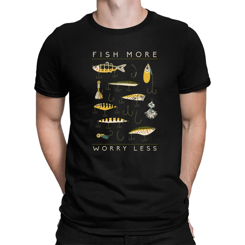 E-shop Garibald Fish more, worry less - pánske tričko s potlačou