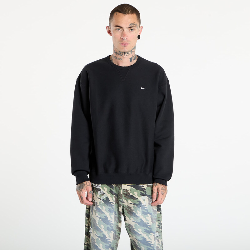 Mikina Nike Solo Swoosh Mens Fleece Crew Black/ White XS 64821962