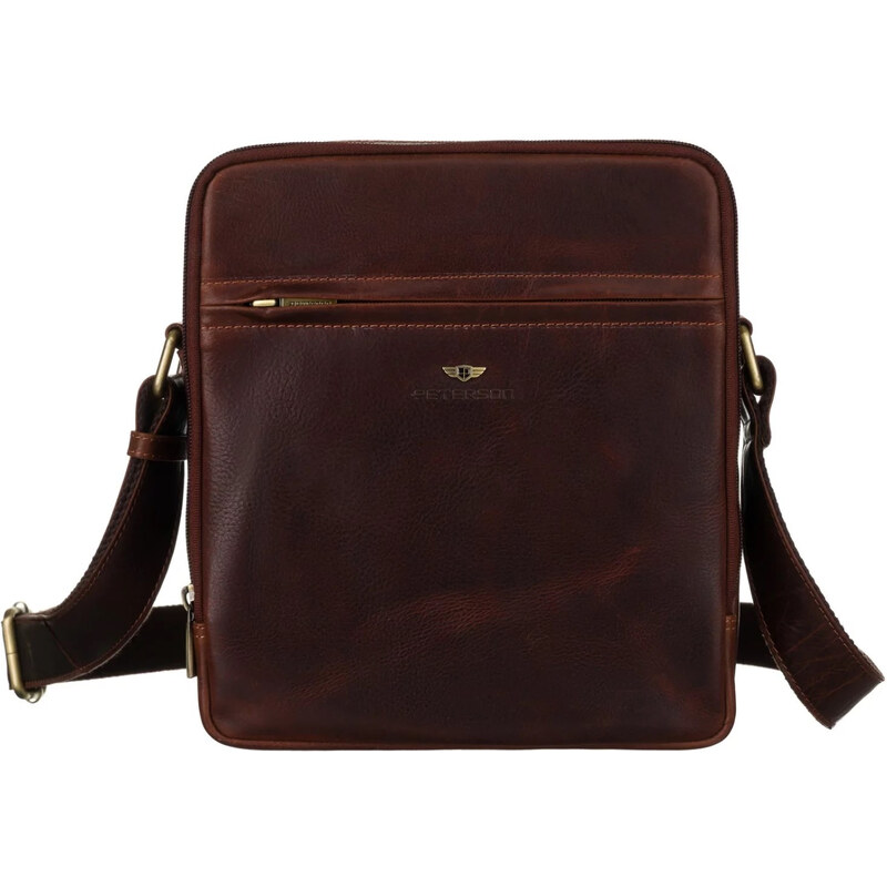 Pánska kožená taška tmavo koňaková - Peterson Savas koňak 66024220