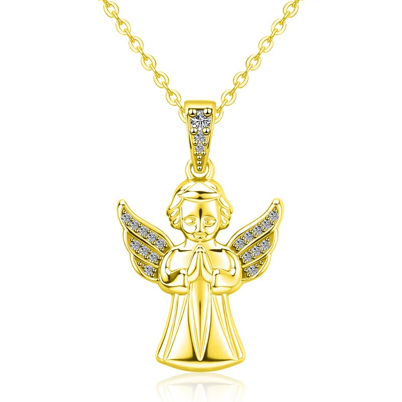 Olivie Stříbrný náhrdelník ANDĚL GOLD 9821 65048870