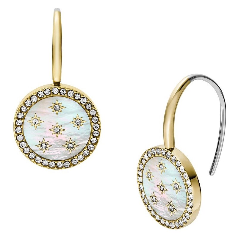 Fossil Visiace pozlátené náušnice Classic Mother of Pearl JF04867710 67531886