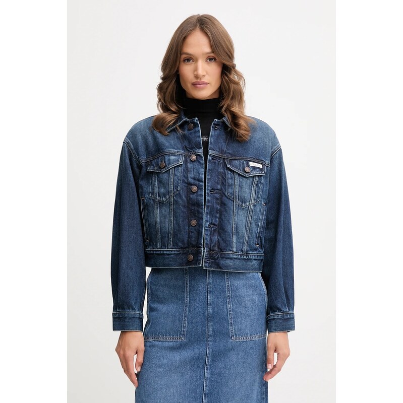 Bavlnená rifľová bunda Calvin Klein Jeans 64895353