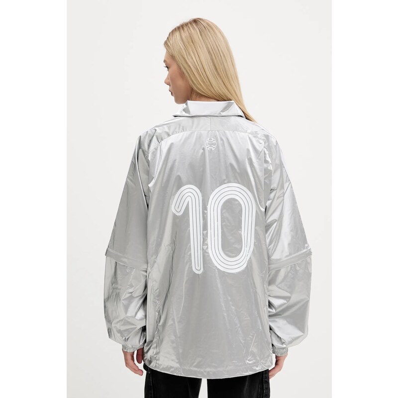 Bunda adidas Originals Ovzd Track Top strieborná farba, prechodná, KE9784