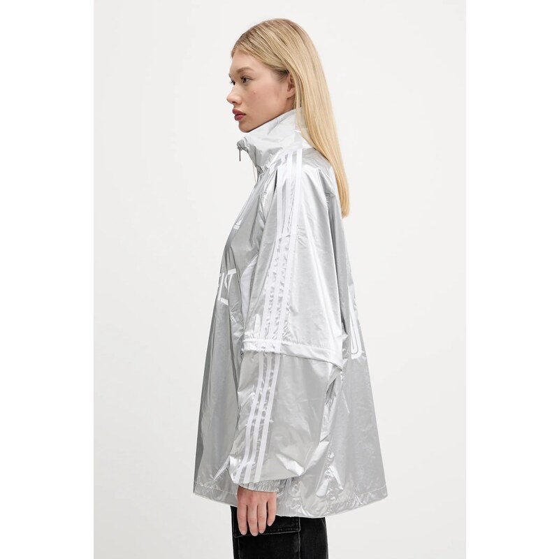 Bunda adidas Originals Ovzd Track Top strieborná farba, prechodná, KE9784