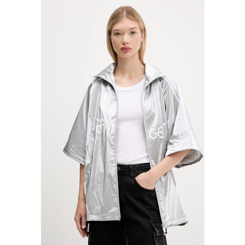 Bunda adidas Originals Ovzd Track Top strieborná farba, prechodná, KE9784