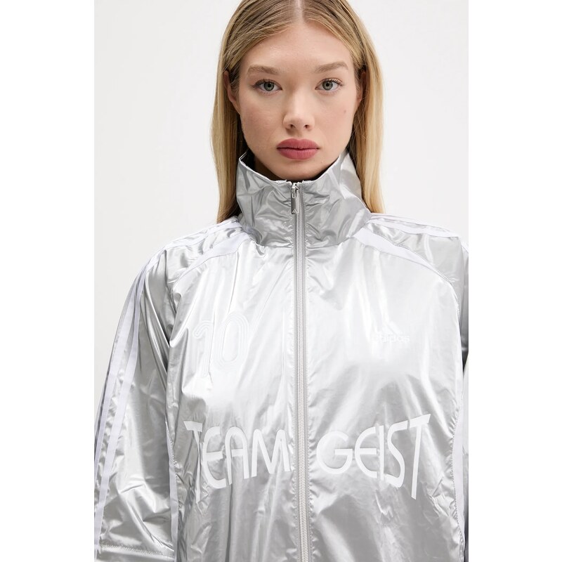 Bunda adidas Originals Ovzd Track Top strieborná farba, prechodná, KE9784