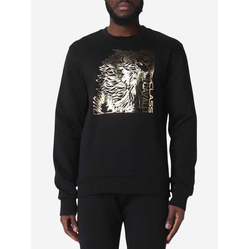 CAVALLI CLASS Golden Chest Black mikina 64897227