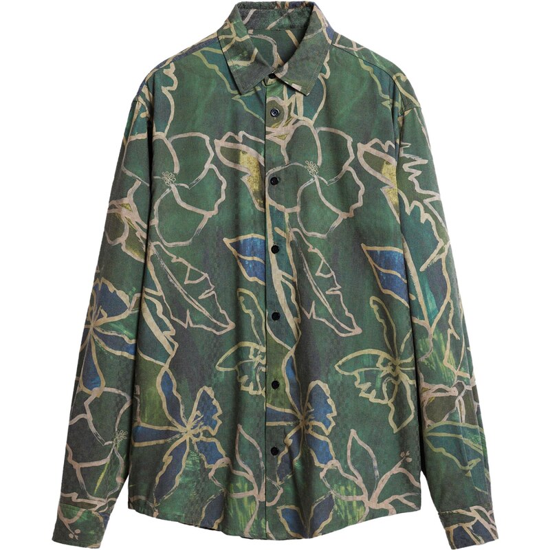 Desigual Košeľa zelená / zmiešané farby 64898033