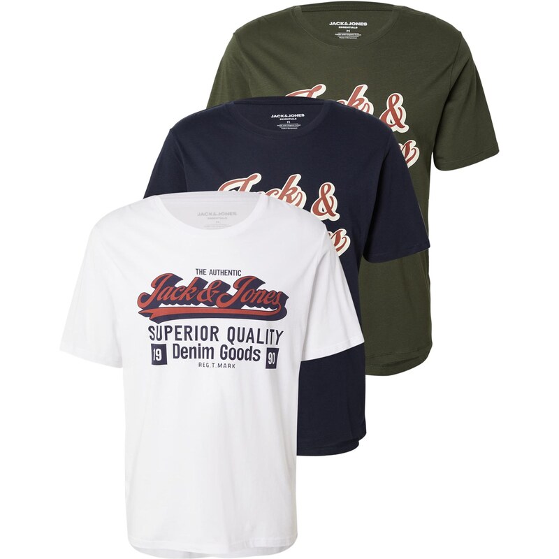 JACK & JONES Tričko tmavomodrá / zelená / červená / biela 64898161