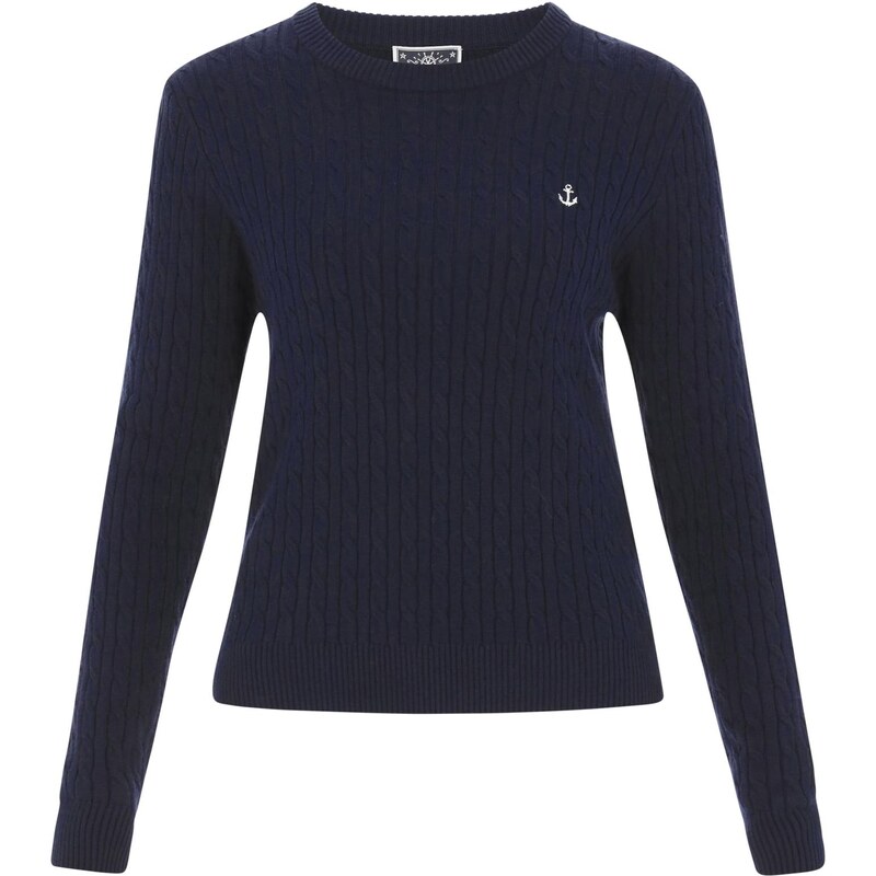 DreiMaster Maritim Sveter námornícka modrá 65657846