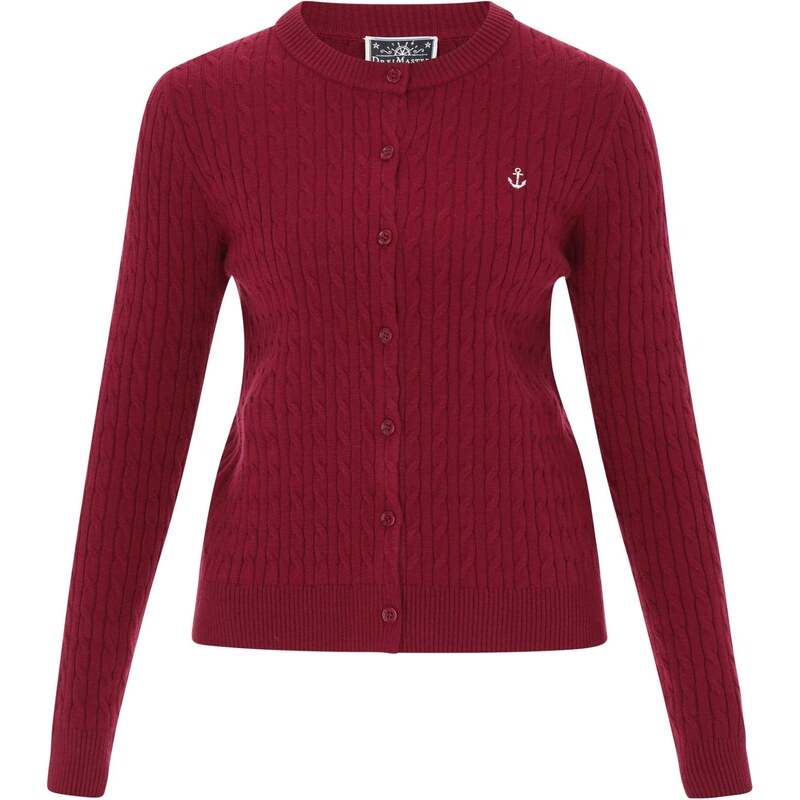 DreiMaster Maritim Kardigán vínovo červená 65657838