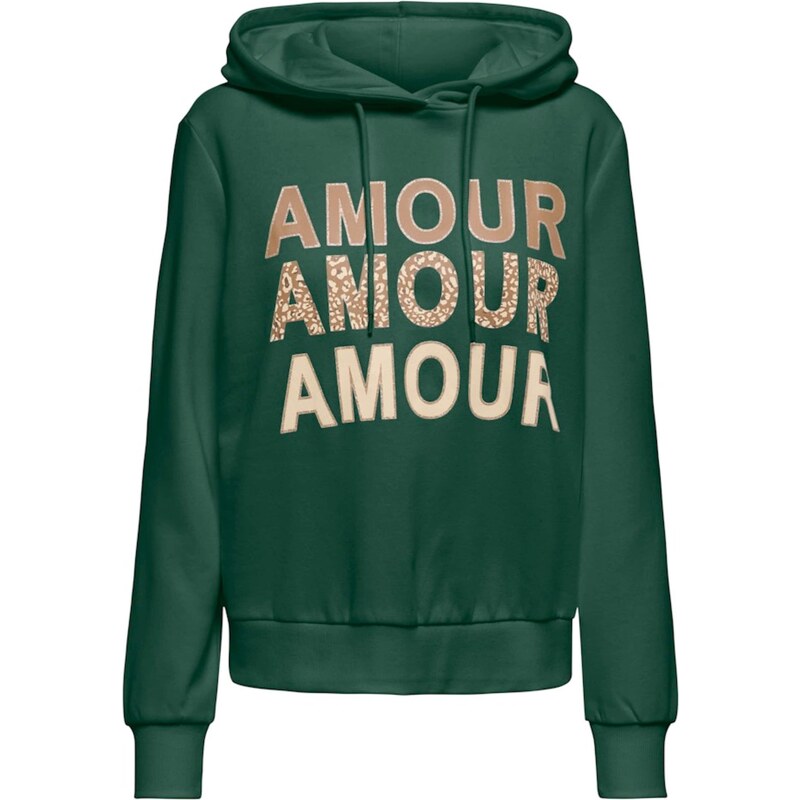 ONLY Mikina ONLMAIA nebielená / svetlohnedá / tmavozelená 65658902