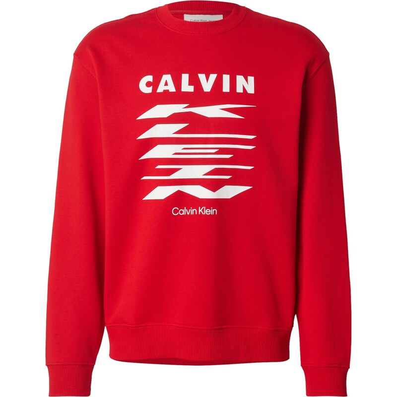 Calvin Klein Jeans Mikina červená / biela 65139102