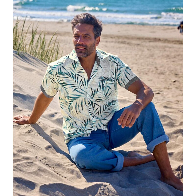 Košeľa s krátkymi rukávmi Tropic Palm Atlas For Men So vzorom 63105693