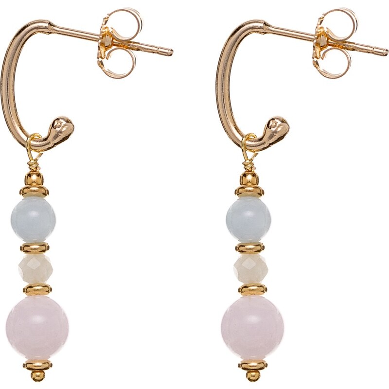 Alisia Pozlátené náušnice korálky morganitu AL3770.01.000 66595293