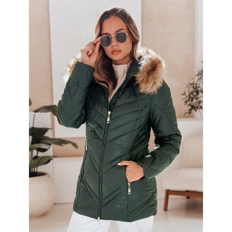 BASIC Tmavozelená lesklá zimná bunda SOLARIS TY4008 47888777