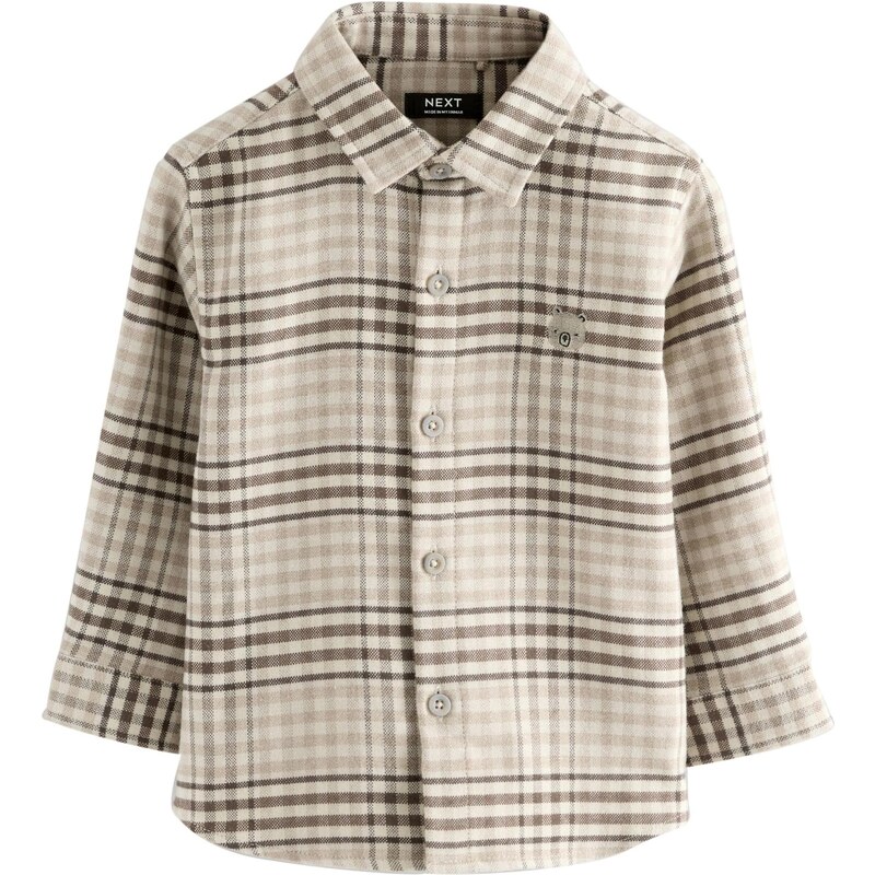 Next Košeľa béžová / tmavohnedá 65852959