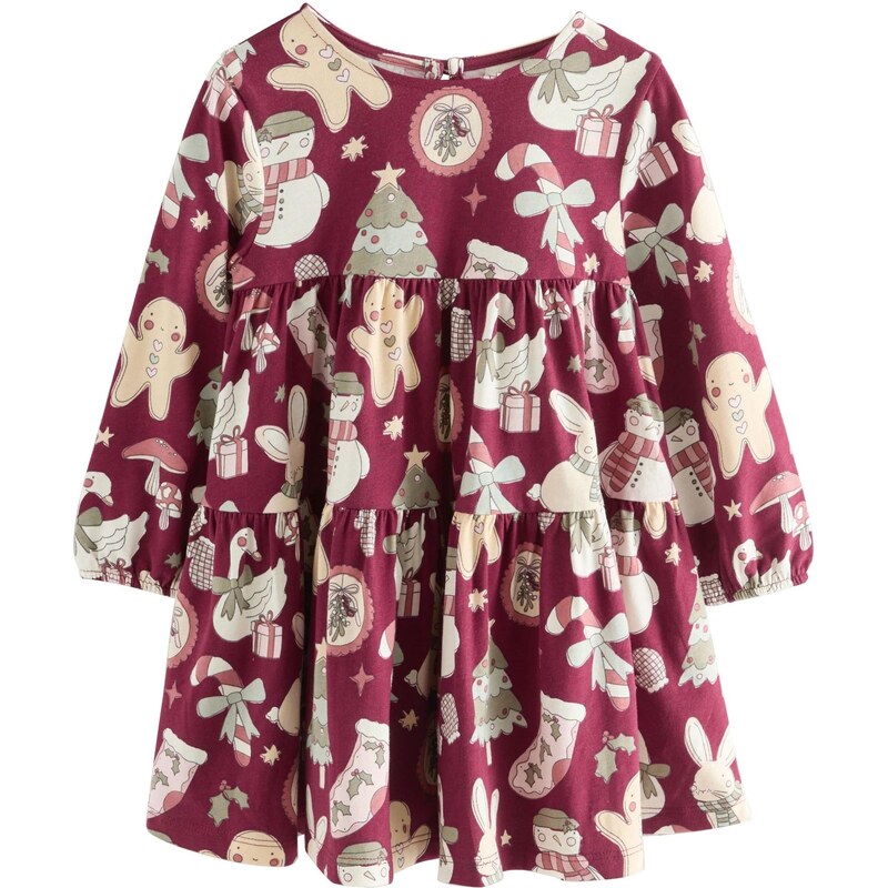 Next Šaty telová / vínovo červená / melónová / biela 65655184