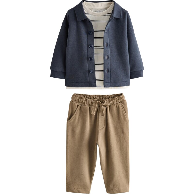 Next Set námornícka modrá / kapučíno / biela 65655908