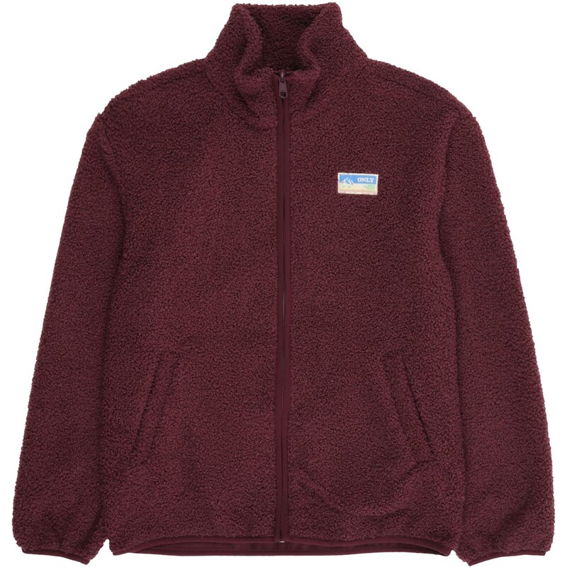 ONLY GIRLS Flisová bunda KOGEva rubínová 64907878