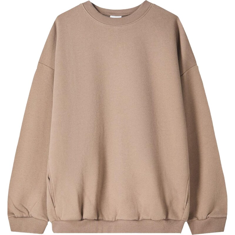 Bershka Mikina tmavobéžová 65659656