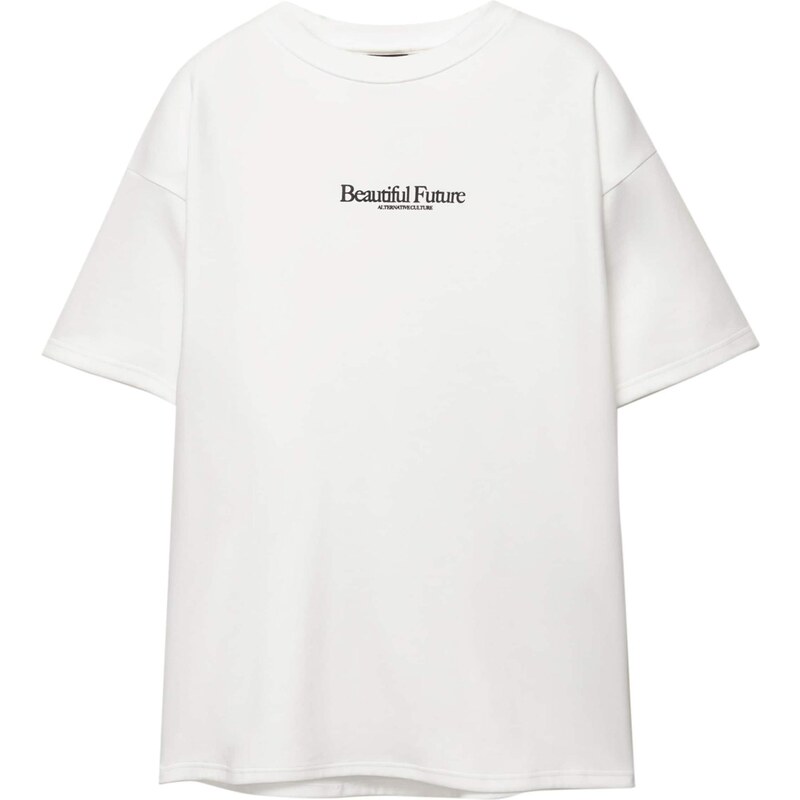 Pull&Bear Tričko čierna / biela 65475095