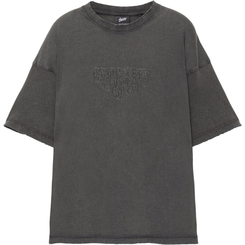 Pull&Bear Tričko STWD slonová kosť / levanduľová / čierna 65475097